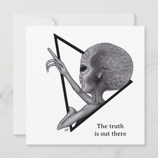 Grey Alien, de waarheid is er Kaart (Voorkant)