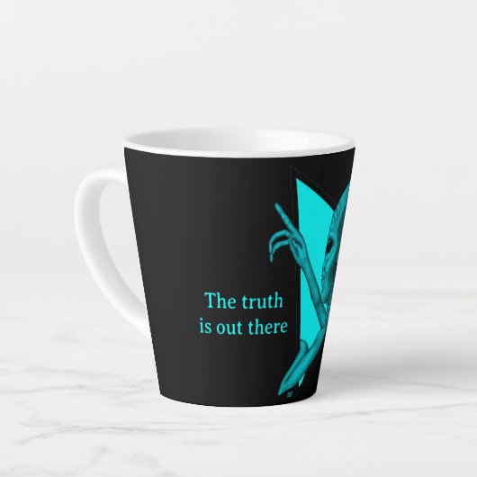 Grey Alien, de waarheid is er Latte Mok (Linkerhoek)