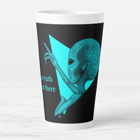 Grey Alien, de waarheid is er Latte Mok (Voorkant)