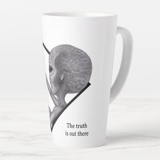 Grey Alien, de waarheid is er Latte Mok (Rechterhoek)