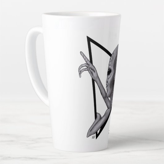 Grey Alien, de waarheid is er Latte Mok (Linkerhoek)