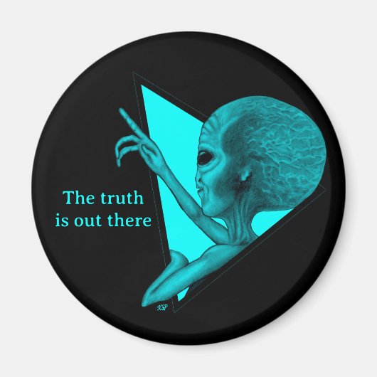 Grey Alien, de waarheid is er Magneet (Voorkant)
