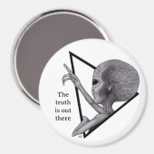 Grey Alien, de waarheid is er Magneet (Voorkant / Achterkant)