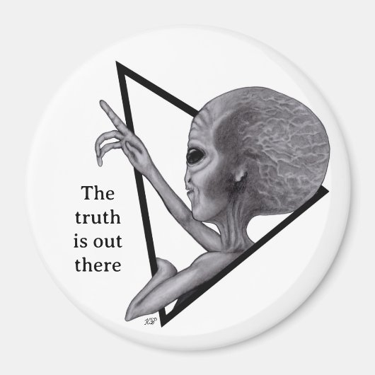 Grey Alien, de waarheid is er Magneet (Voorkant)