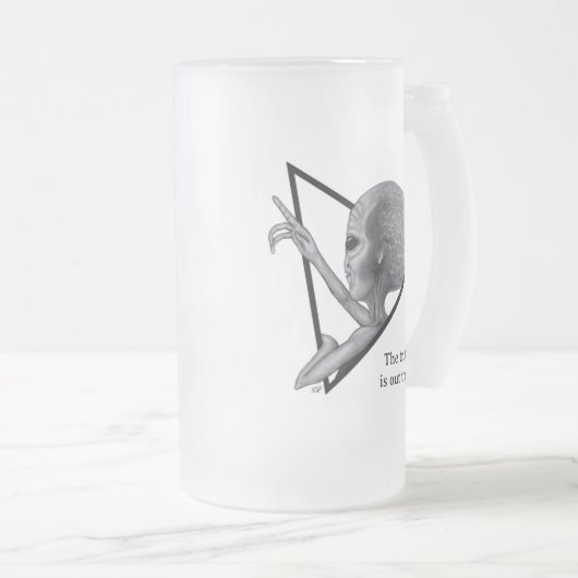 Grey Alien, de waarheid is er Matglas Bierpul (Voorkant rechts)