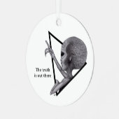 Grey Alien, de waarheid is er Metalen Ornament (Voorkant links)