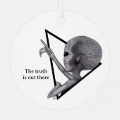 Grey Alien, de waarheid is er Metalen Ornament (Achterkant)