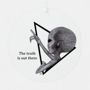 Grey Alien, de waarheid is er Metalen Ornament