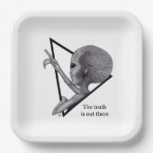 Grey Alien, de waarheid is er Papieren Bordje (Voorkant)