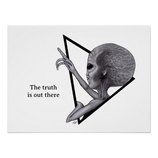 Grey Alien, de waarheid is er Perfect Poster (Voorkant)