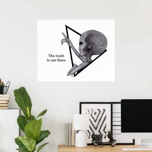 Grey Alien, de waarheid is er Poster (Thuiskantoor)