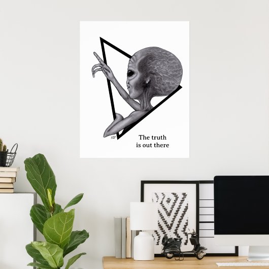 Grey Alien, de waarheid is er Poster (Thuiskantoor)