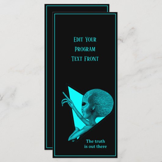 Grey Alien, de waarheid is er Programmakaart (Voorkant / Achterkant)