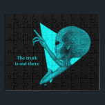 Grey Alien, de waarheid is er Puzzel<br><div class="desc">Grey Alien,  de waarheid is er,  Fantasy Art Pencil Drawing door Krisi ArtKSZP >>> Meer Producten in de Winkel Categorie >>> Alien >>> De waarheid is er,  Alien in zwart en groen</div>