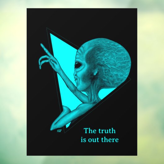 Grey Alien, de waarheid is er Raamsticker (Vel 3)