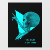 Grey Alien, de waarheid is er Raamsticker (Vel)