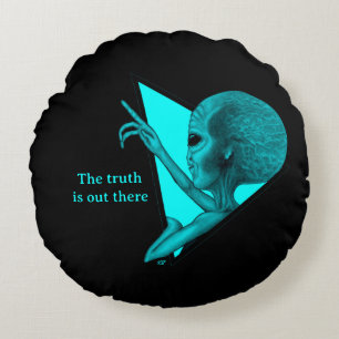 Grey Alien, de waarheid is er Rond Kussen