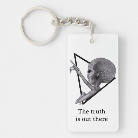 Grey Alien, de waarheid is er Sleutelhanger (Voorkant)