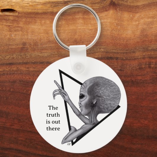 Grey Alien, de waarheid is er Sleutelhanger (Voorkant)