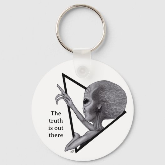 Grey Alien, de waarheid is er Sleutelhanger (Achterkant)