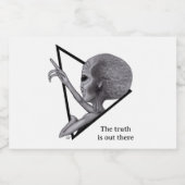 Grey Alien, de waarheid is er Sparkling Wijnetiket (Enkel label)