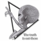 Grey Alien, de waarheid is er Sticker (Voorkant)