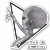 Grey Alien, de waarheid is er Sticker (Voorkant)