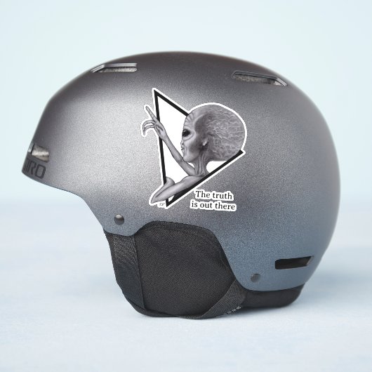 Grey Alien, de waarheid is er Sticker (Helm Zijkant)