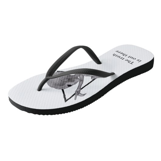 Grey Alien, de waarheid is er Teenslippers (Schuin)