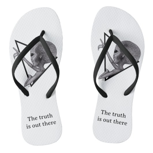 Grey Alien, de waarheid is er Teenslippers (Voetbed)