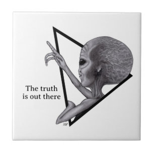 Grey Alien, de waarheid is er Tegeltje
