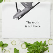 Grey Alien, de waarheid is er Theedoek (Gevouwen)