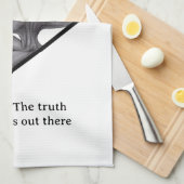 Grey Alien, de waarheid is er Theedoek (Quarter Fold)