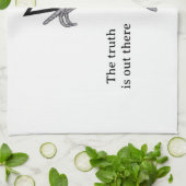 Grey Alien, de waarheid is er Theedoek (Gevouwen)