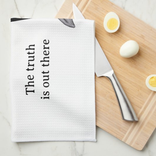 Grey Alien, de waarheid is er Theedoek (Quarter Fold)