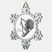 Grey Alien, de waarheid is er Tin Sneeuwvlok Ornament (Rechts)