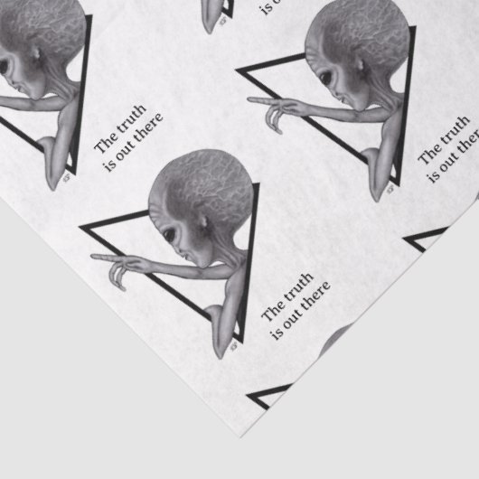 Grey Alien, de waarheid is er Tissuepapier (Detail)