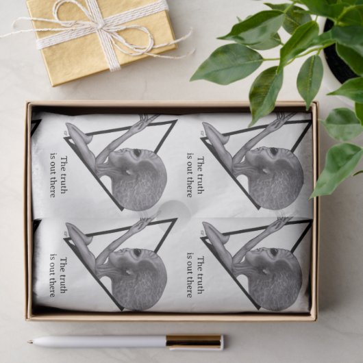 Grey Alien, de waarheid is er Tissuepapier (Geschenk)