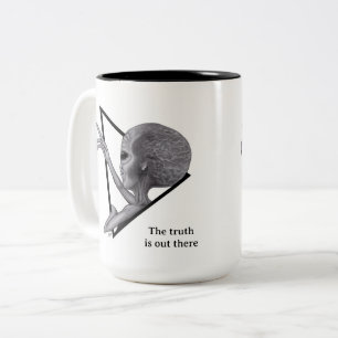 Grey Alien, de waarheid is er Tweekleurige Koffiemok