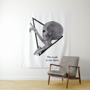 Grey Alien, de waarheid is er Wandkleed