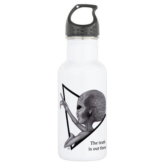 Grey Alien, de waarheid is er Waterfles (Voorkant)