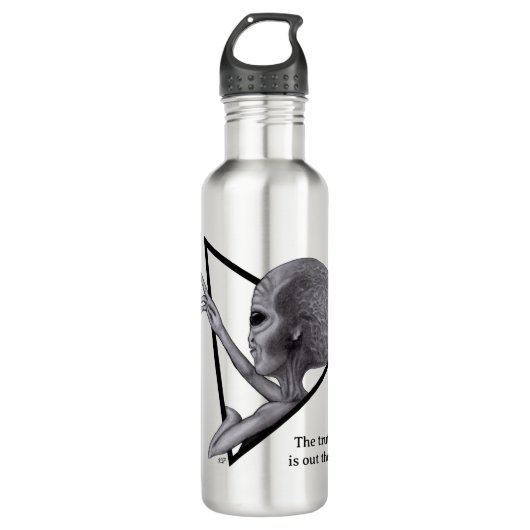 Grey Alien, de waarheid is er Waterfles (Voorkant)