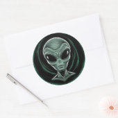 Grey Alien Head Sticker Set (Envelop)