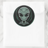 Grey Alien Head Sticker Set (Tas)