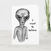 Grey Alien , I want to believe Kaart (Voorkant)