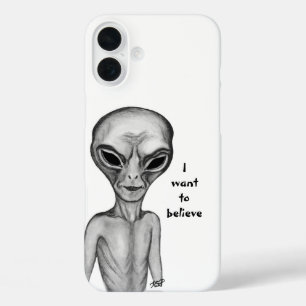 Grey Alien, ik wil geloven iPhone 16 Plus Hoesje