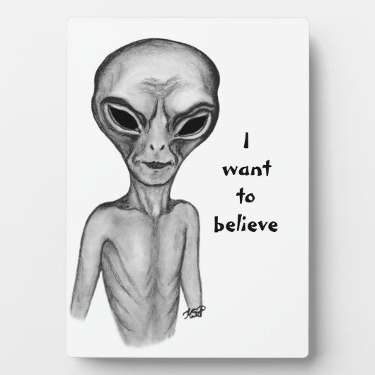 Grey Alien, ik wil geloven Fotoplaat (voorkant)