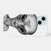Grey Alien, ik wil geloven iPhone 15 Case (Achterkant horizontaal)