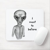 Grey Alien, ik wil geloven Muismat (Met muis)