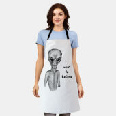 Grey Alien, ik wil geloven Schort (Gedragen)